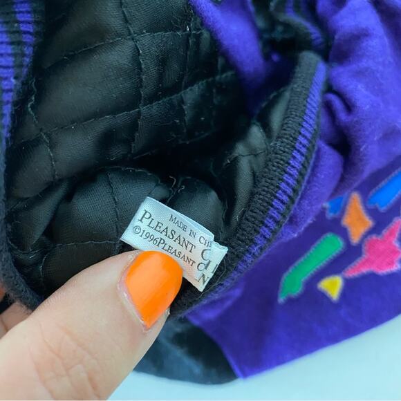 AMERICAN GIRL DOLL Today Jacket Cap Baseball Hat Varsity Purple Black Outfit Set - Picture 6 of 7